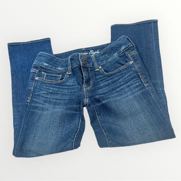 American Eagle Low Rise Crop Jeans Denim - Picture 9 of 16